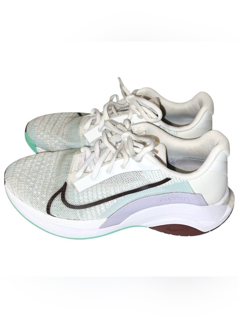 Nike Shoes Women’s Size 7.5 White Green ZoomX Superrep Surge Green Glow Running
